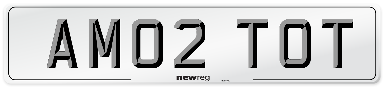 AM02 TOT Number Plate from New Reg